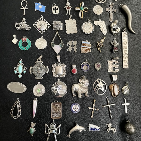 Jewelry - Lot of 68 Sterling Silver quality charms pendants